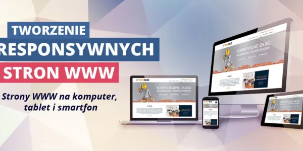 Baner Tworzenie responsywnych stron www – strony na komputer, tablet i smartfon