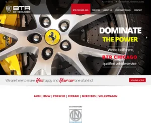 BTR-Chicago.com – strona internetowa (projekt Media Express) BTR-Chicago.com – strona warsztatu samochodowego BTR Chicago, projekt Media Express Chicago