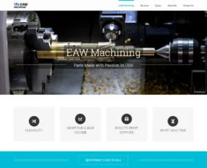 EawMachining.com – strona internetowa (projekt Media Express) EawMachining.com – strona firmy EAW Machining (obróbka skrawaniem), projekt Media Express Chicago