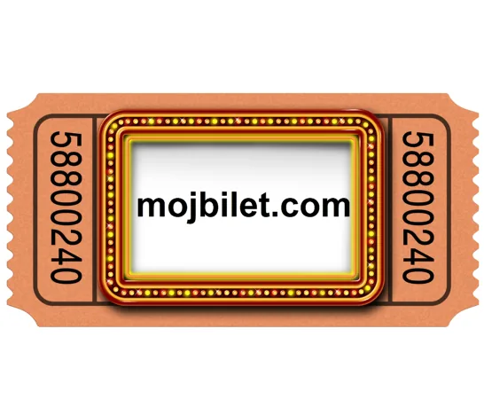 Logo MojBilet.com w formie biletu na imprezy w Chicago