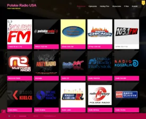 PolskieRadio.US – strona internetowa (projekt Media Express) PolskieRadio.US – portal Polskie Radio USA z listą stacji radiowych, projekt Media Express Chicago