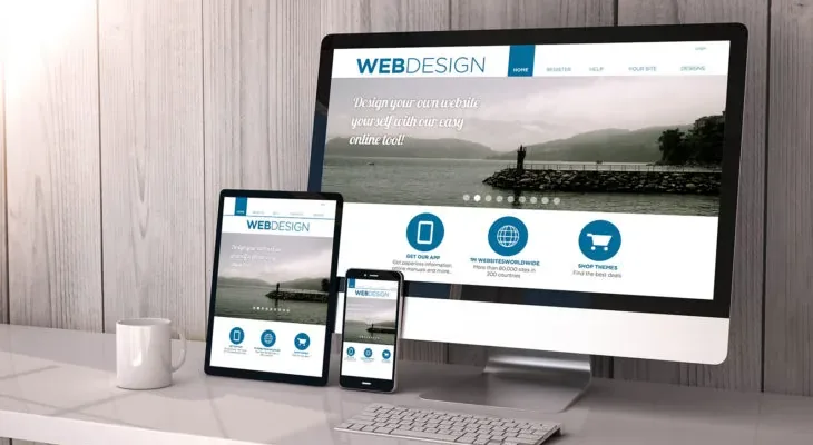 Strona Web Design na monitorze, laptopie, tablecie i smartfonie – budowa stron www internetowych w Chicago